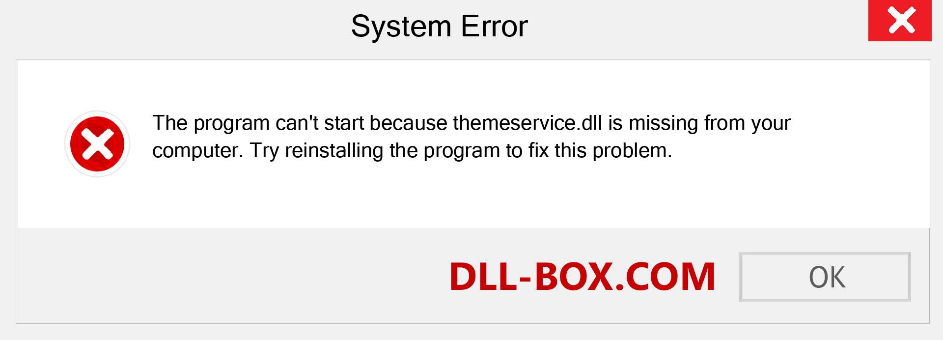  themeservice.dll file is missing?. Download for Windows 7, 8, 10 - Fix  themeservice dll Missing Error on Windows, photos, images